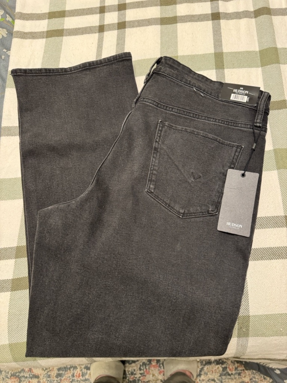 Hudson Jeans Men’s Charcoal Black Straight Jeans